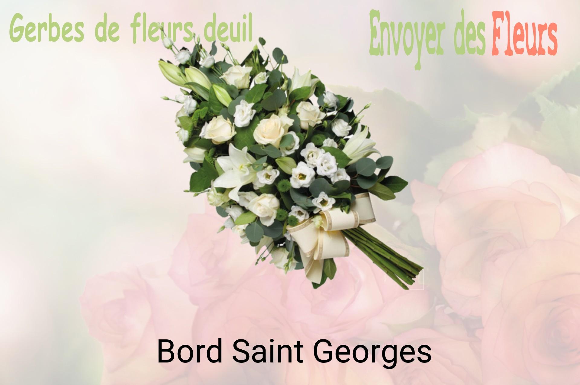 Gerbe de fleurs de deuil livrée à Bord-Saint-Georges